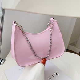 Evening Bags Ms Contracted Texture Small Bag 2022 Spring The Tide Fashion Handbag Web Celebrity One Shoulder And Crescent Package