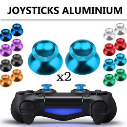 2PC Metal Joystick Grip Cap Analogue Thumb stick Cover For PS4 One Gamepad Controller thumbstick Replacement