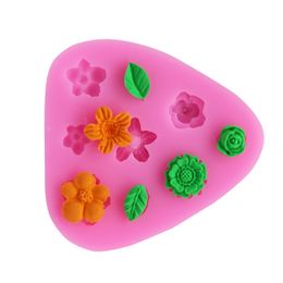 Silicone Baking Mold Flower Shaped Silicone Molds Cake Muffin Cups Candy Molds DIY Hand Soap Chocolate Cupcake Baking Moulds 3D Form DH4984