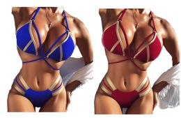 hot 2024 Bikini Gold-stamped Sexy Swimming Suit Three Points Explosive Split Ladies Stitching Sports swimwear flexible stylish local boots online store