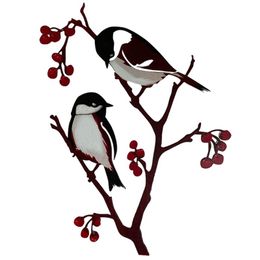 metal silhouettes UK - Decorative Objects & Figurines Metal Mountain Sparrow Ornament Bird Statue Silhouette Home Garden Courtyard Outdoor Decoration High Quality