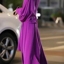 DEAT 2020 Autumn Fashion Designer Suit Women Lantern Sleeve Loose Tops Asymmetrical Skirt Two piece Set LJ201126