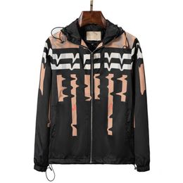 2022 High quality designer mens jacket long sleeve zipper sportswear casual printed letter windbreaker m-3xl