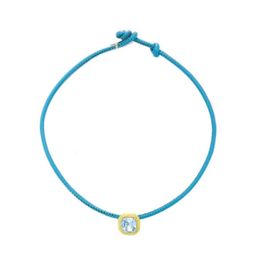Niche Design Ins Leather Geometric Diamond Necklace Fashion Simple Personality Collarbone Chain Jewelry Accessories