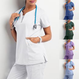 Healthca Protective Appal Workwear Women Health Femme Beauty Salon Clothes Scrub Tops Shirt Nurse Nursing Uniform jacketstop iffcoat