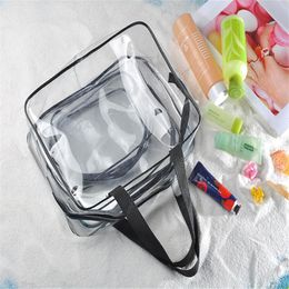 Cosmetic Bags & Cases Bag PVC Travel Makeup Women Clear Zipper Transparent Handbag Carrying Case Bath Organizer ContainerCosmetic