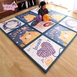 Baby 2cm Jigsaw Puzzle Crawl Pad Stitched Floor Splintered Family Children Thickened Foam Anti-fall Mat Tatami 210402