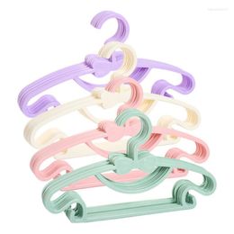 Hangers & Racks 5/10pcs Kids Clothes Hanger Portable Plastic Display Windproof Children Coat Baby Clothing Organiser