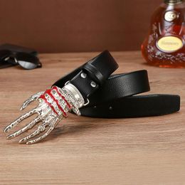 Belts Western Cowboy Skull Claw Zinc Alloy Belt Buckle PU Leather Men And Women The Same Gift DecorationBelts