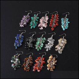 Dangle Chandelier Earrings Jewellery Wholesale Lots Natural Gemstone Handmade Mixed Stone Beads Fringe Statement Drop Dhxte