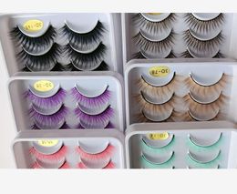 False Eyelashes Wholesale Vendors 10Pairs Natural Soft Short Brown Black Fake Makeup Eye Lashes Extension Set MaquiagemFalse