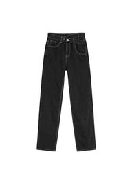 Autumn Women Asymmetry Straight Jeans Button Streetwear Hip-Hop Baggy Y2K Vintage Casual Ladies Korean Denim Wide Pipes Pants Tij L220726