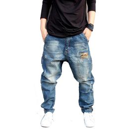 Men's Jeans Men Harem Pants Mens Streetwear Large Size Hip Hop Pencil Fashion Denim Loose