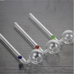 14cm Curved hookahs Glass Oil burners Glass Bong Water Pipes with different Coloured tobacco balancer for smoking G12