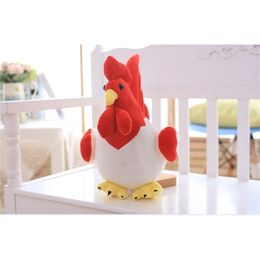 cute chicken plush toy cock plush toy handmade pillow 25cm zodiac chicken Stuffed animals toys doll child gifts LJ201126