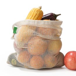 Mesh Net Bag Shopping Reusable Fruit Storage String Shopper Hand Totes Foldable Large Capacity Grocery Handbag