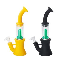 1 pcs Silicone Bongs Percolators Inline Perc Removable water pipe bong with bowl Silicone pipes hookahs with box