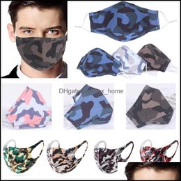 Fashion Pm2.5 Camouflage Face Mask Cotton Anti-Dust Smong Mouth Adt Women Men Protective Hh9-3066 Drop Delivery 2021 Designer Masks Housekee
