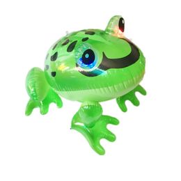 Party Supplies Birthday PVC balloon inflatable luminous frog with elastic rope bouncing children's toy squeaking LK0064