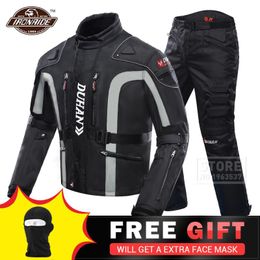 Motorcycle Apparel Jacket Kits Windproof Protective Gear Pants Set Hip Protector Riding Suit Moto JacketMotorcycle