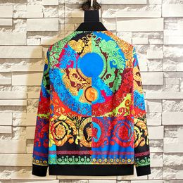 2021SS NOVO Spring Autumn Brand Rótulo Crown Print Jackets Outwear Bomber Bomber Designer para Men Luxury Punk Gothic Famous Casual Casual