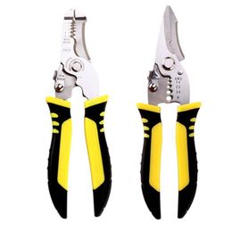 Multifunctional Wire Stripper Pliers Cable Cutter Crimping Stripping Hand Tool Rubber Handle for Electrician 220428