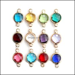 Charms Jewellery Findings Components New 12 Month Birthday Stones Stainless Steel Pendant Bracelet Necklace Earring Rhi Dhic8