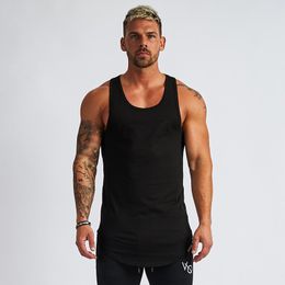 2022 New 7 Colours Men's Fashion Tank Black Colour Grey Green Top Sleeveless Muscle T-Shirt Plain A-Shirt Hip Hop GYM Bodybuilding Size M-3XL