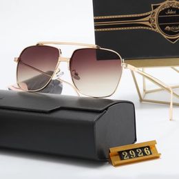 Vintage pilot Women's Sun glasses Fashion Designer Shades Golden Frame Sunglasses UV400 Gradient DITA