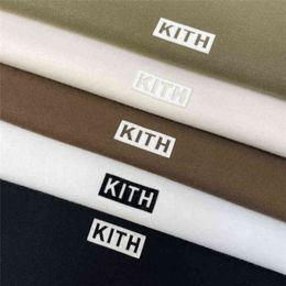 Men's T-Shirts Six Colours Summer Kith The Dye T Shirt Men Women Quality Classic Flocked Box Tee Oversize Short Sleeve D Winter01 23