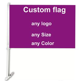 USA Sports Team club car flags customize 30*45cm 1*1.5FT print buyer's company logo or design election flag