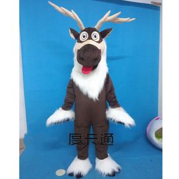 Mascot doll costume Adult Deer Mascot Costume Sven Costume Reindeer Mascot Anime Costumes Advertising Mascotte Fancy Dress Kits