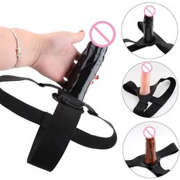 Hollow Strap On Dildo Realistic Harness Suction Cup Anal Penis Unisexy sexy Toys For Women Men Lesbian Masturbator