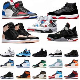 jam UK - Mens 1 1s TRAVISS Scotts Fearless Bred 11 11s Concord 45 Space Jam Men Outdoor Shoes White Cement 4 4s What The Women Sport shoe