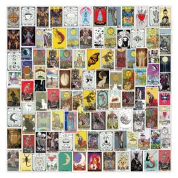 Pack of 100Pcs Wholesale Tarot Cards Stickers No-Duplicate For Luggage Skateboard Notebook Helmet Water Bottle Phone Car decals