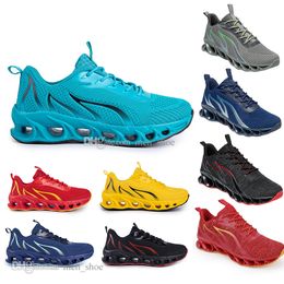 scarpe da corsa da uomo nero bianco moda uomo donna trendy trainer cielo-blu rosso fuoco giallo traspirante sport casual outdoor sneakers stile # 2001-22