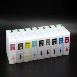 auto ink UK - 9-Color-set 80ml Empty T8501-T8509 Refillable ink cartridge for Epson SureColor P800 printer With Auto Reset Chip259b