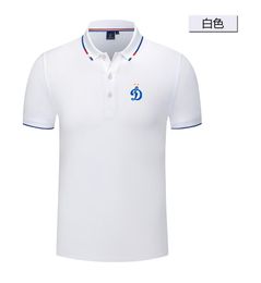 FC Dynamo Moscow Men's and women's POLO shirt silk brocade short sleeve sports lapel T-shirt LOGO can be Customised