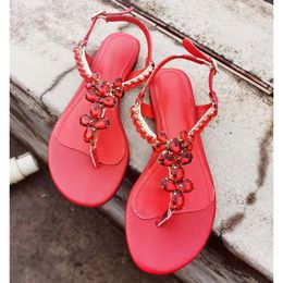 New arrival designer Flat sandals Patent Women Tribute Real Leather metal buckle w shoes beach slides 35-41
