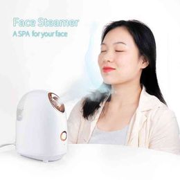 Face Steamer Nano Mist Hot Fog Facial Moisturising Humidifier Compress Pore Deep Cleanser Home Care SPA Moisturiser 220505