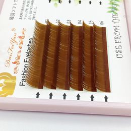 0.07 Brown Individual Eyelashes Colour Natural Lashes