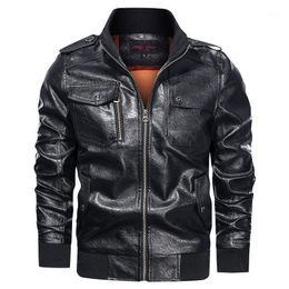 Men's Fur & Faux Leather Jackets 2022 Autumn Coats Casual Motorcycle PU Jacket Male Biker Asian Size M-4XL