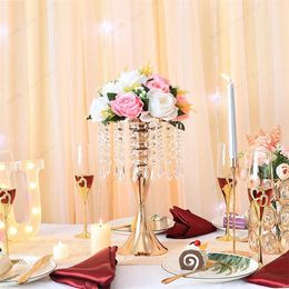 decoration xquisite Flower Vase Twist Shape Stand Golden/ Silver Wedding/ Table Centerpiece 52 CM Tall Road Lead Home Decor imake067