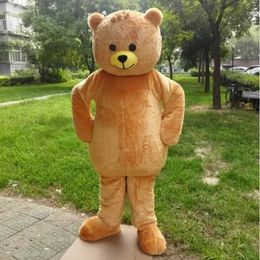 2022 Halloween Brown Bear Mascot Costume Top Quality theme character Carnival Unisex Adults Outfit Christmas Birthday Party Dress