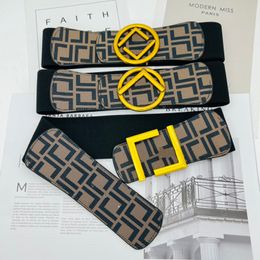 Women Belt Width 7cm Elasticity Belts New Womens Designer Waistband Letters Leather Waist Seal Street Fashion One Size Belt Nice D226283F