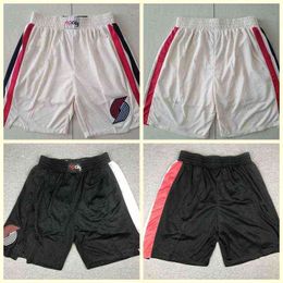basketball shorts Portland's Trail's Blazers's teams salute Embroidered made of fine fabric fashion