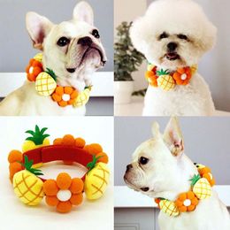 Dog Collars & Leashes Cute Pineapple Strawberry Flower Collar Teddy Japanese Small Pet Cat CollarDog