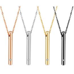 opened women perfume bottle pendant stainless steel gold plated small chain necklace set204u