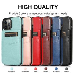 Credit Card Slot Leather Cases For Samsung Galaxy Note 20, S21 , S20 ,A51 A71 5G PU flip cover wallet case for iphone 13 12 11 PRO MAX Xsamx XR XS with OPP Package