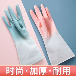 Dishwashing Cleaning Gloves Lady Summer Thin Kitchen Household Waterproof Durable Rubber Latex Wash Clothes Work Clean